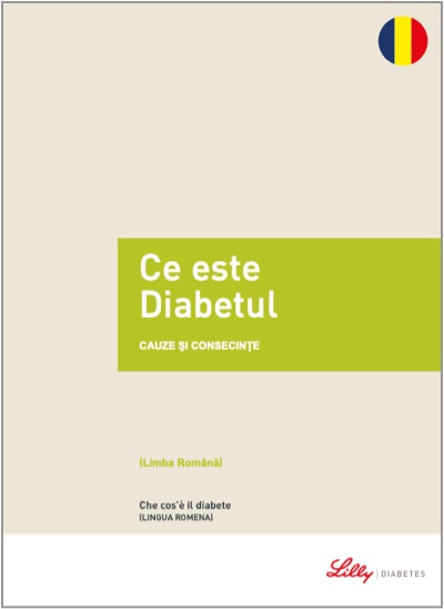 Copertina della guida multilingua sul diabete: Cos'è il diabete in romeno